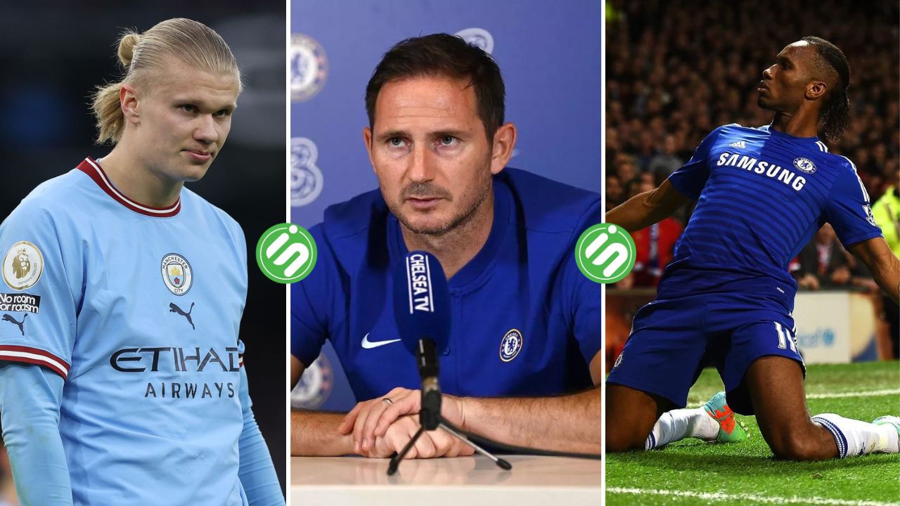 “Lampard compares Haaland to Drogba ahead of Manchester City vs Chelsea clash”